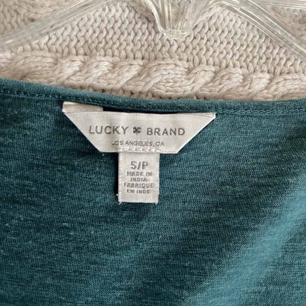 Lucky Brand Teal Long Sleeve Boho Blouse Women’s Size Small - Picture 10 of 12